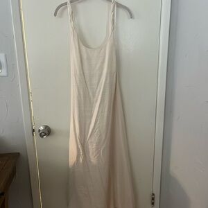 Simple Cream Slip Dress